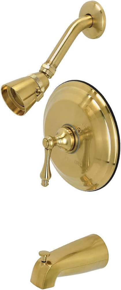 Kingston Brass KB3637AL Restoration Tub and Shower Faucet, Brushed Brass 7.13 x 7.5 x 5.31 | Amazon (US)