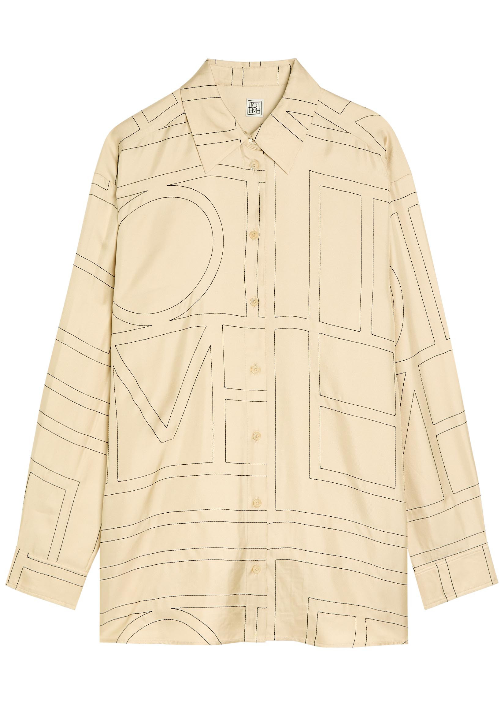 Logo-monogrammed silk shirt | Harvey Nichols