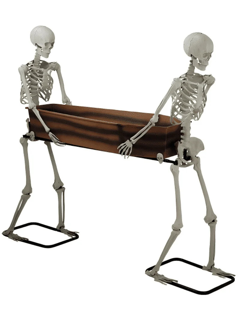 Areker 5FT Life Size Skeleton Pallbearers with Coffin Cooler, Halloween Undead Skeleton Carrying ... | Walmart (US)