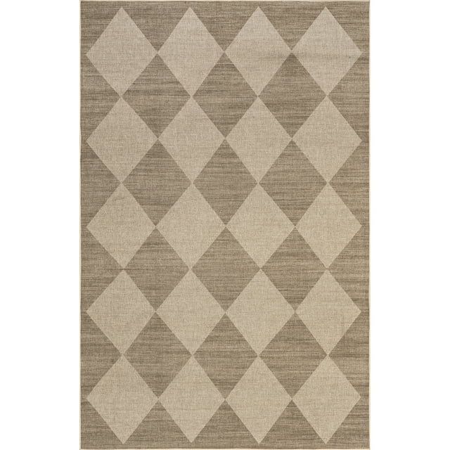 nuLOOM Abi Checkered Easy-Jute Machine Washable Area Rug, 8' x 10', Natural - Walmart.com | Walmart (US)