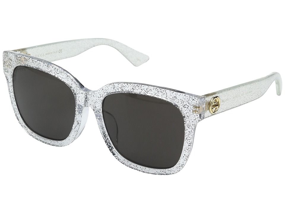 Gucci - GG0034SA (Glitter with White) Fashion Sunglasses | Zappos