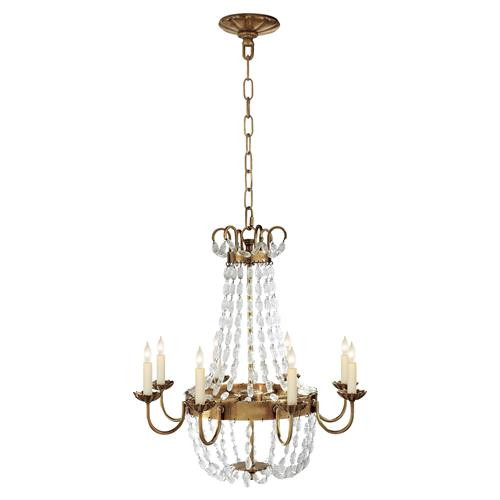 Visual Comfort Paris Flea Market Regency Antique Brass Chandelier - Medium | Kathy Kuo Home