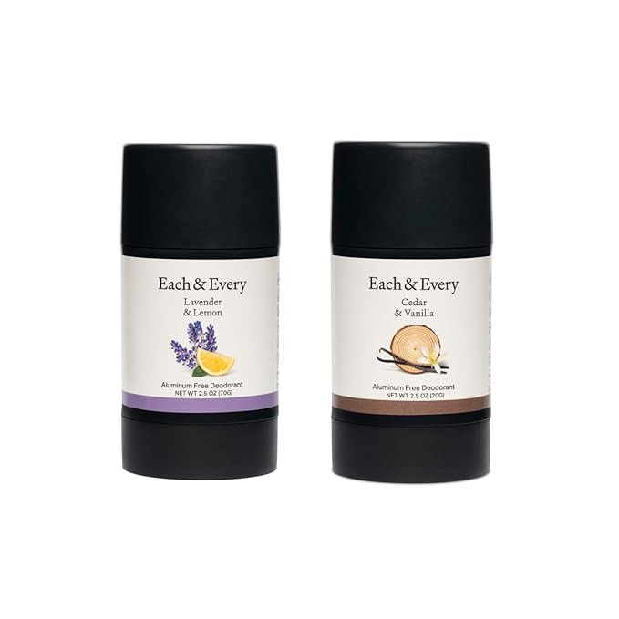 Each & Every All Natural Deodorant - Aluminum Free Deodorant for Women & Men - Multipack with Ced... | Amazon (US)