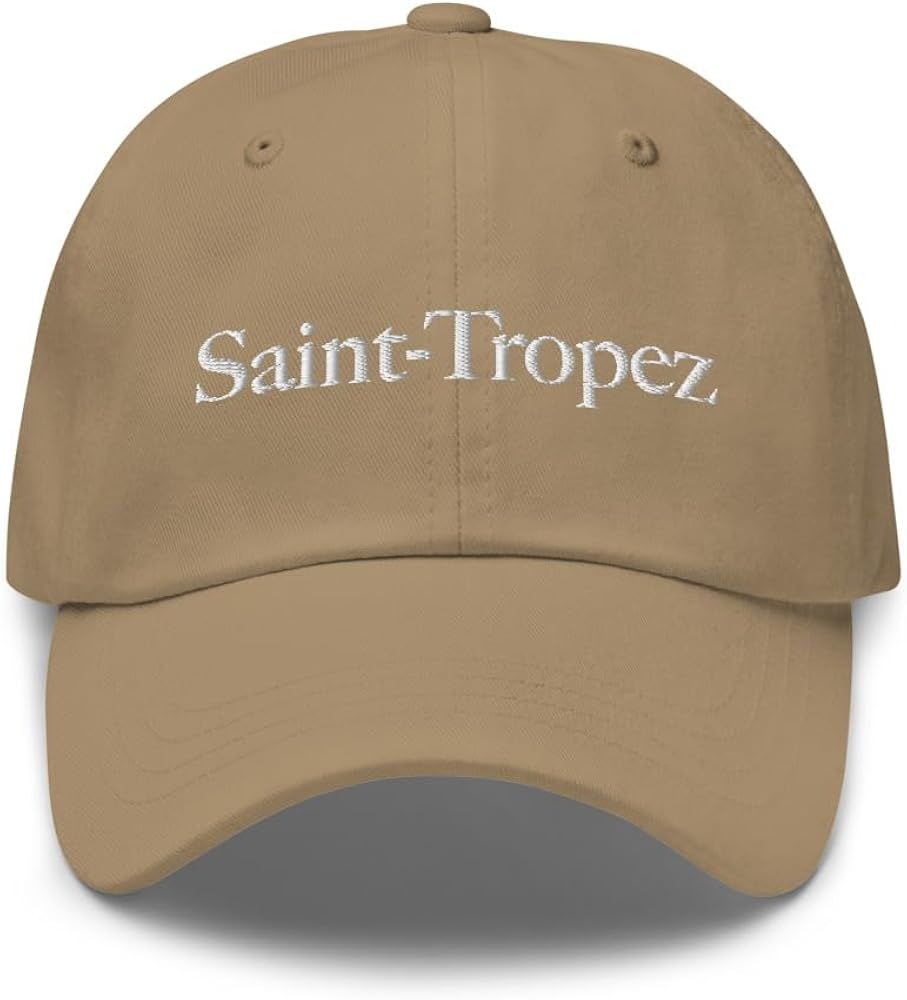 Saint-Tropez Embroidered Adjustable Relaxed Fit Hat, Saint-Tropez Hat, France Vacation Hat, Visit... | Amazon (US)