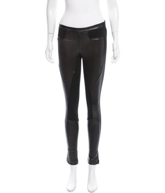 Helmut Lang Leather Paneled Leggings Black Helmut Lang Leather Paneled Leggings | The RealReal