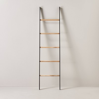 6' Wood & Steel Blanket Ladder Black/Natural - Hearth & Hand™ with Magnolia: Farmhouse Style, No Assembly Required | Target
