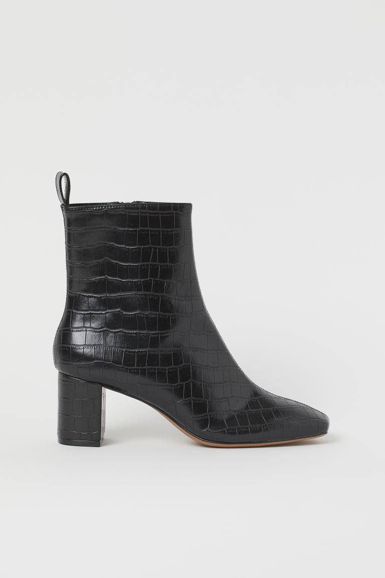Block-heeled Ankle Boots | H&M (US + CA)