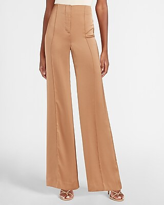 High Waisted Pintuck Wide Leg Pant | Express