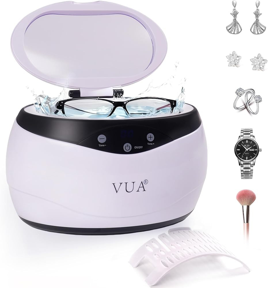 VUA Ultrasonic Jewelry Cleaner, 22oz Ring Cleaner, Ultrasonic Cleaner Machine, 304 Stainless Stee... | Amazon (US)