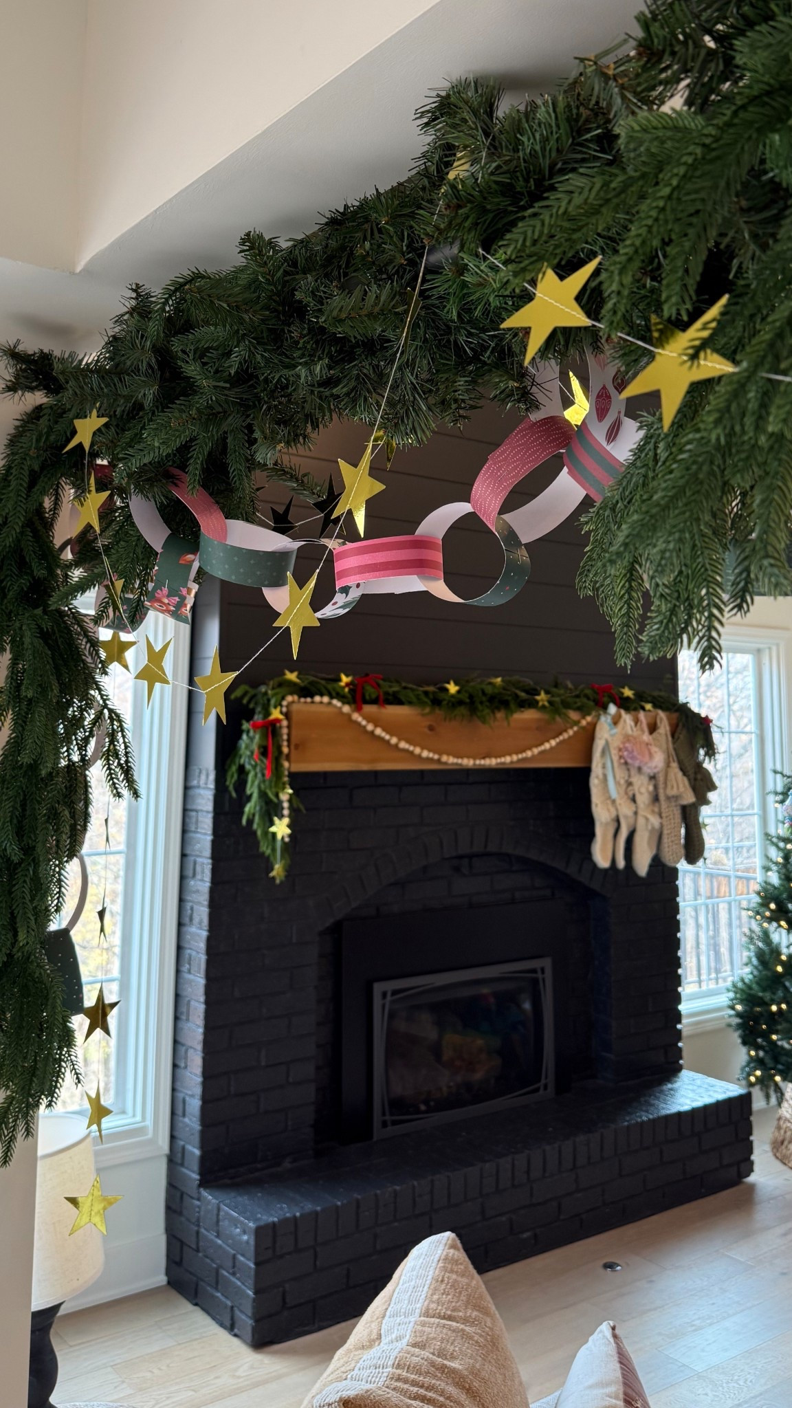 some of our living room Christmas decor! 
Paper for paper chain is from Michael’s 

#LTKHoliday #LTKHome