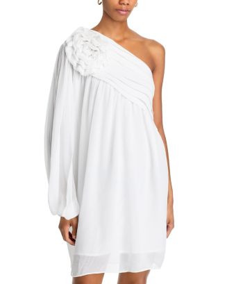 Off White One Shoulder Mini Dress - Exclusive | Bloomingdale's (AU)