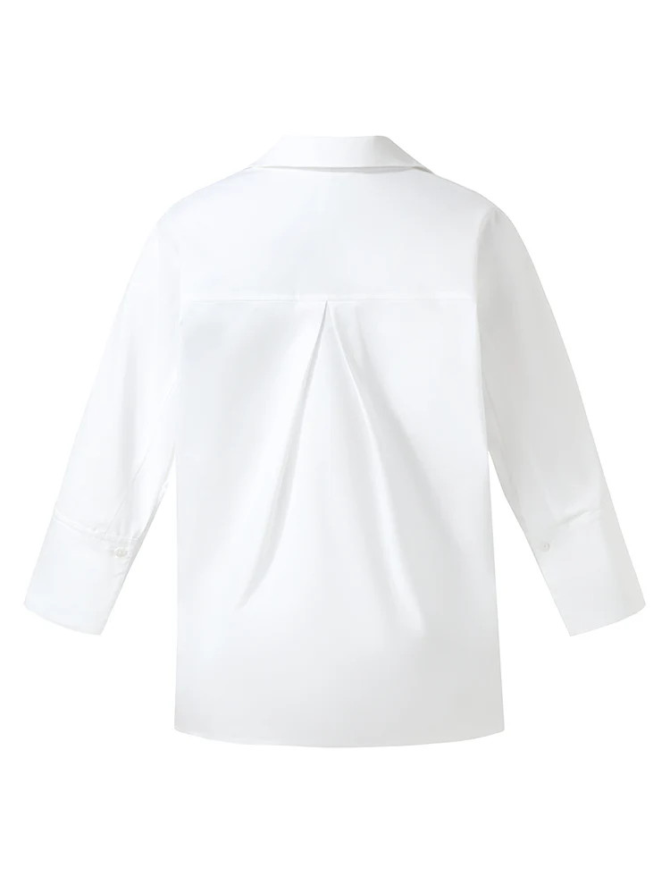 Half Button Lapel Women Shirt | GOELIA