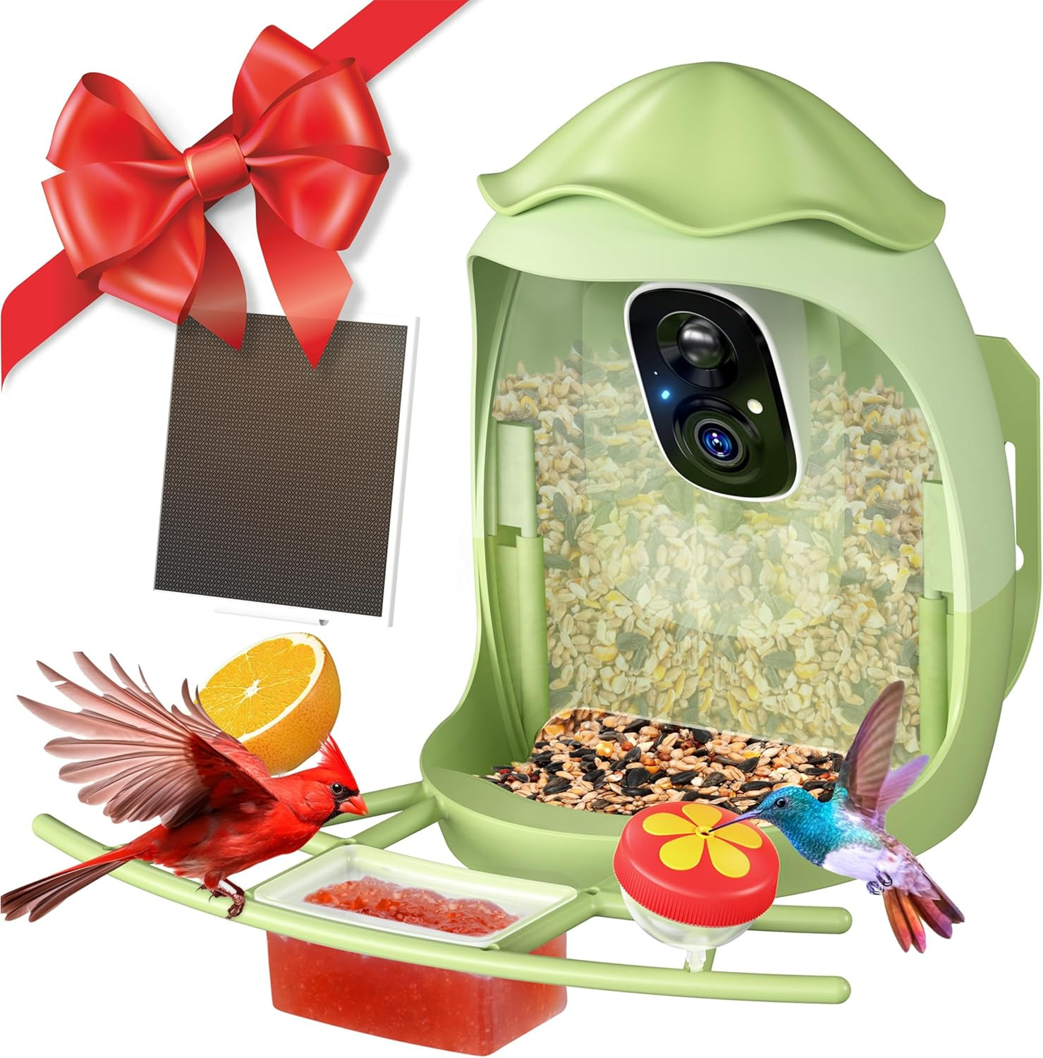 Osoeri Smart Bird Feeder with Camera, 2K HD AI Identify Solar Bird Feeder Camera, Auto Capture Bi... | Amazon (US)