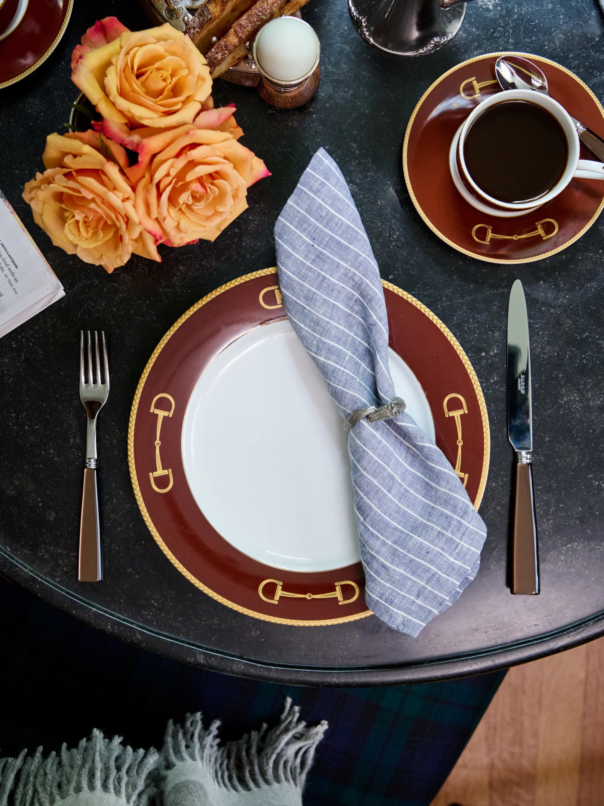 Julie Wear Cheval Chestnut Brown Dinner Plate | Weston Table