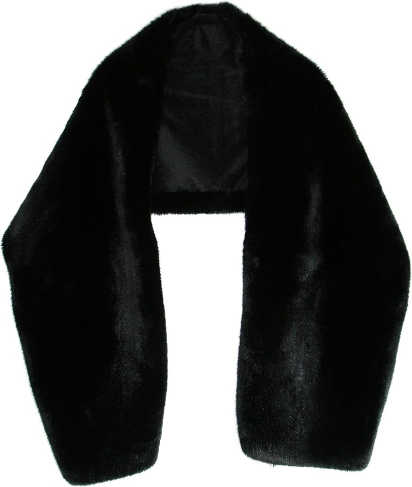 Modena Women's Soft Faux Fur Mink Wrap Shawl Scarf Stole | Amazon (US)