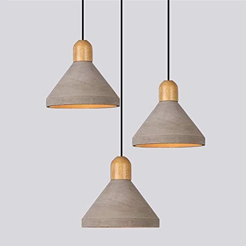NIUYAO Industrial Pendant Light with 9.65''W Cement Color Shade, Vintage Grey Hanging Lamp Ceilin... | Amazon (US)