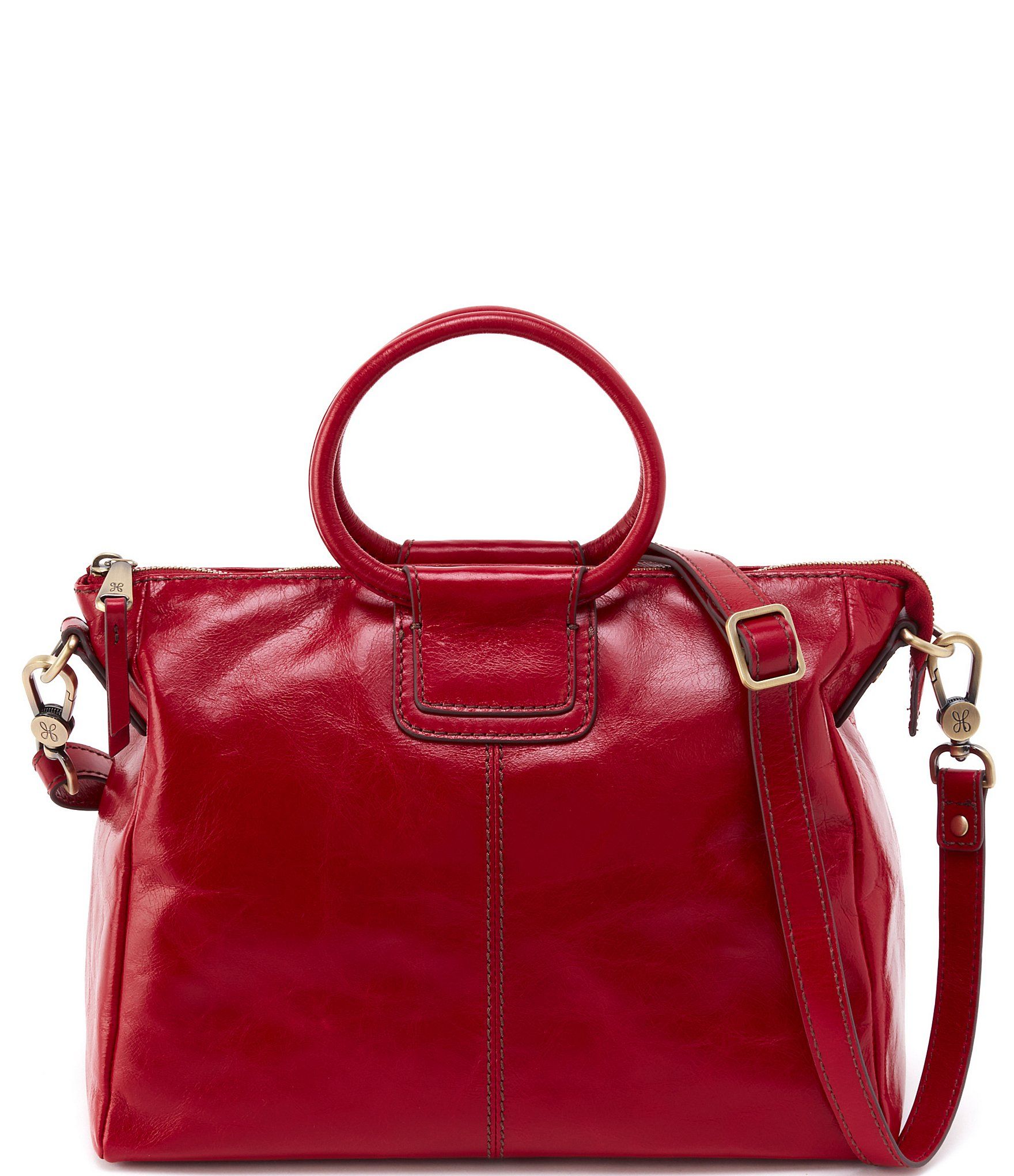 Vintage Hide Collection Red Sheila Medium Satchel Bag | Dillard's