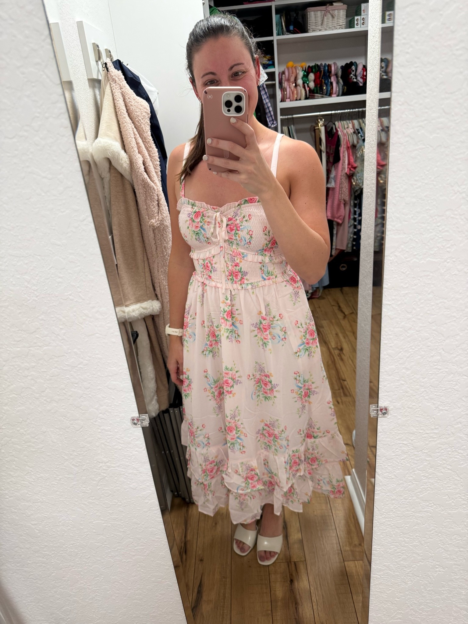 New dress from Amazon is here and I am obsessed! This dress is so cute with all the details and is ultralight weight! Fits true to size and comes in multiple prints!! Paired with white block heels and could def do a cute set of accessories and bag to finish off the look!

#LTKootd #LTKgrwm #LTKSeasonal