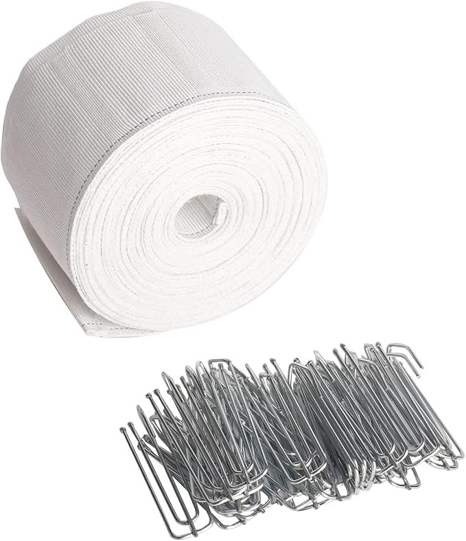 Curtain Pleat Tape, 10 Meters/10.9 Yards Pleater Tape for Curtains, Included 30 Pcs Stainless Ste... | Amazon (US)