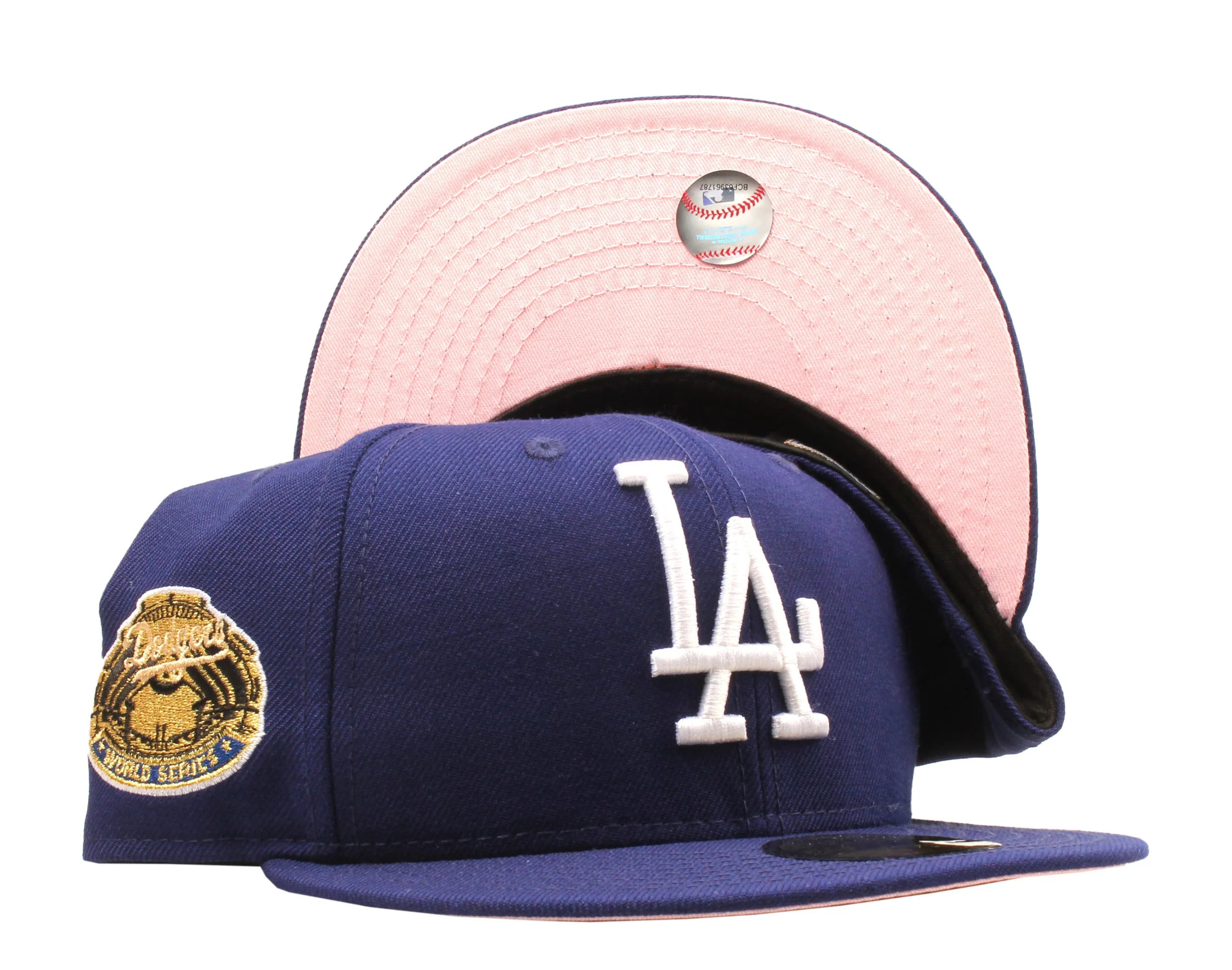 New Era 59Fifty MLB LA Dodgers 1963 World Series Fitted W/ Pink Bottom | Shop Simon
