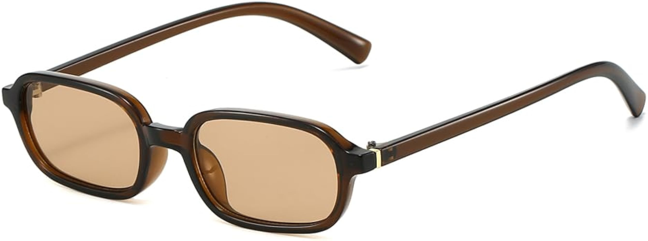 YAMEIZE Retro Small Rectangle Sunglasses for Women Men 90s Vintage Narrow Rectangular Sunglasses | Amazon (UK)