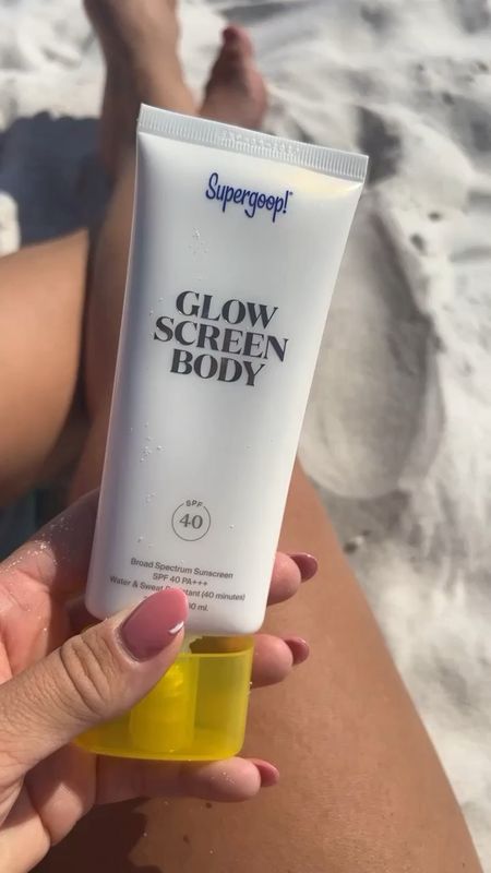 Supergoop glow screen body
Spf 40
Sunscreen 
Beach must haves
#beach 
#vacation  

#LTKswim #LTKbeauty #LTKunder50