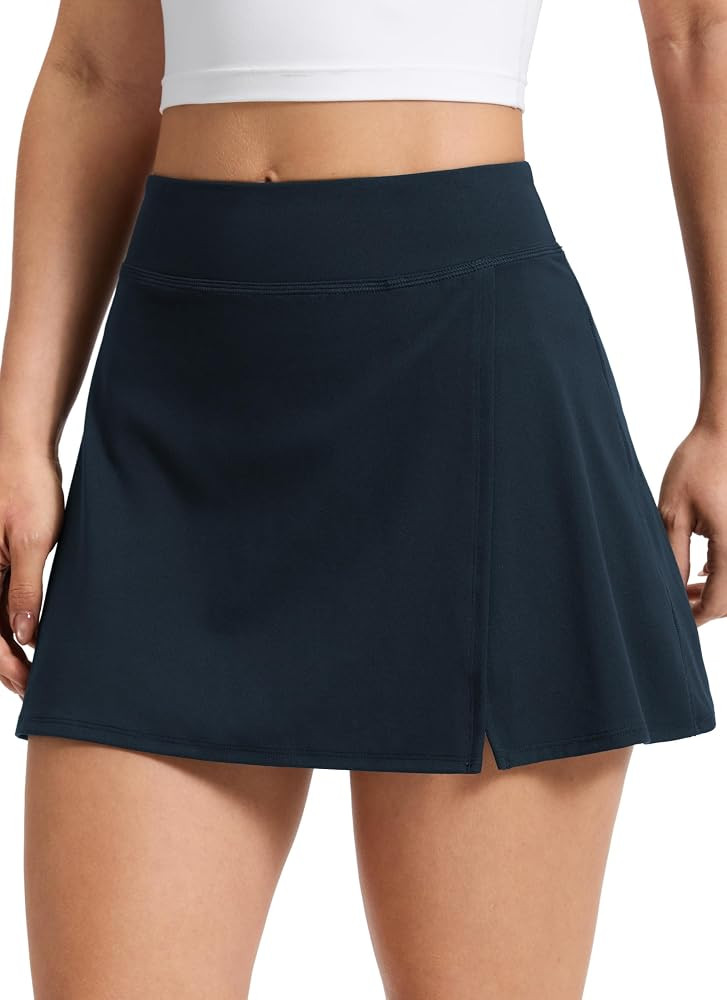 CRZ YOGA Butterlift High Side Slit Golf Skirts for Women - A-line Mini Tennis Casual Skort with B... | Amazon (US)