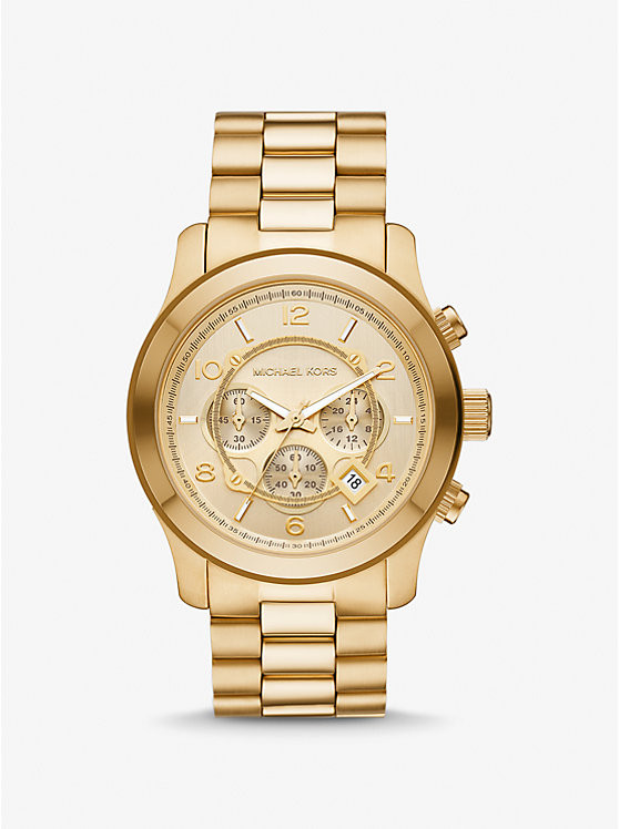 Oversized Runway Gold-Tone Watch | Michael Kors US