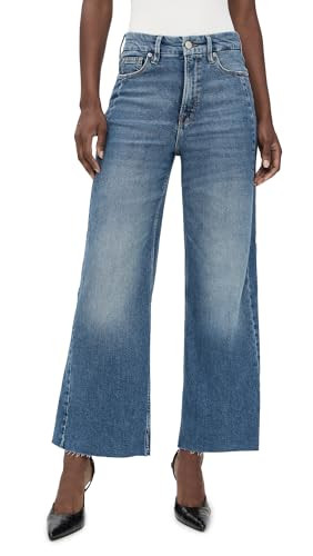 Good American Women's Good Skate Cropped Wide Jeans, Indigo1005, 22 | Amazon (US)