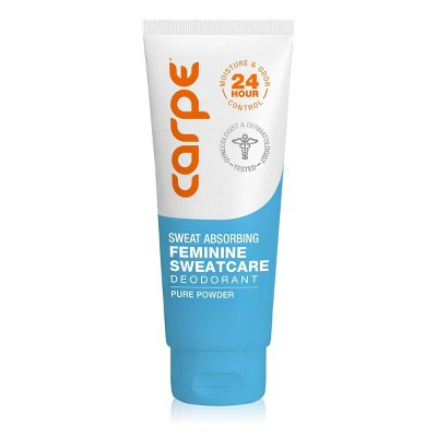 Carpe Sweat Absorbing Feminine Care Deodorant - Pure Powder - 3oz | Target