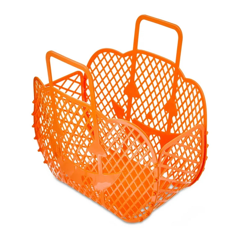 Jack-o'-Lantern Boo Basket, Orange, 10", Halloween by Way To Celebrate | Walmart (US)