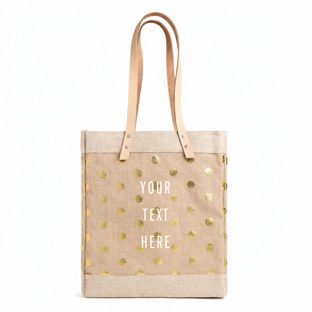 Market Tote in Gold Polka Dot | Apolis Holdings LLC
