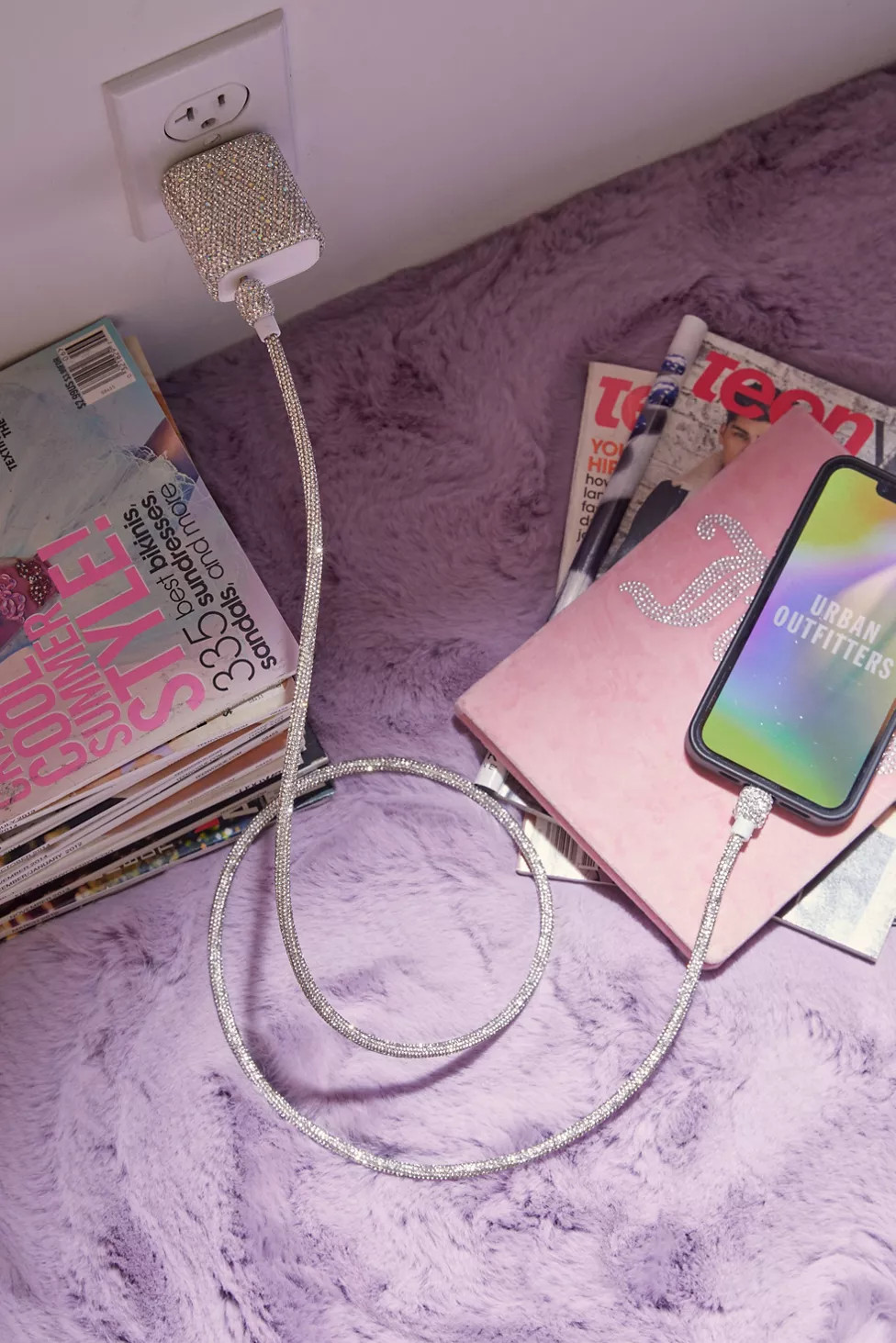 UO Diamond Bling USB-C Charging Cable | Urban Outfitters (US and RoW)