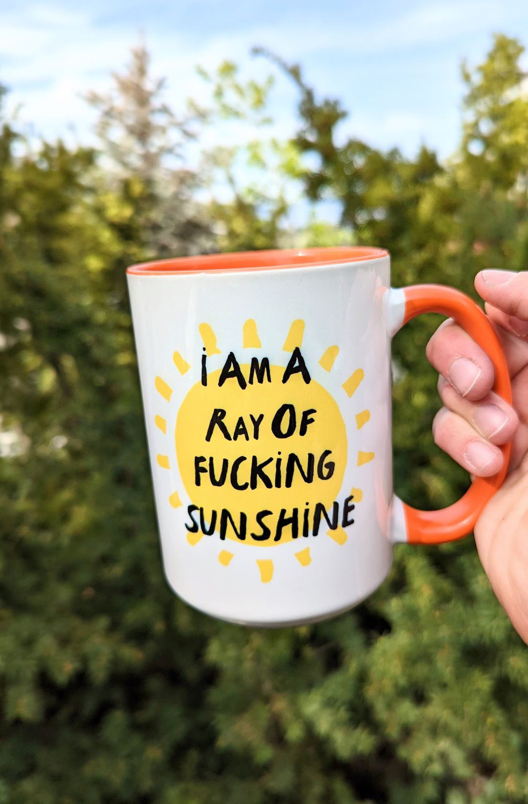 Funny Coffee Mug Travel Mug Ray of Fucking Sunshine Gift for Him Christmas Gift Her Personalized ... | Etsy (US)