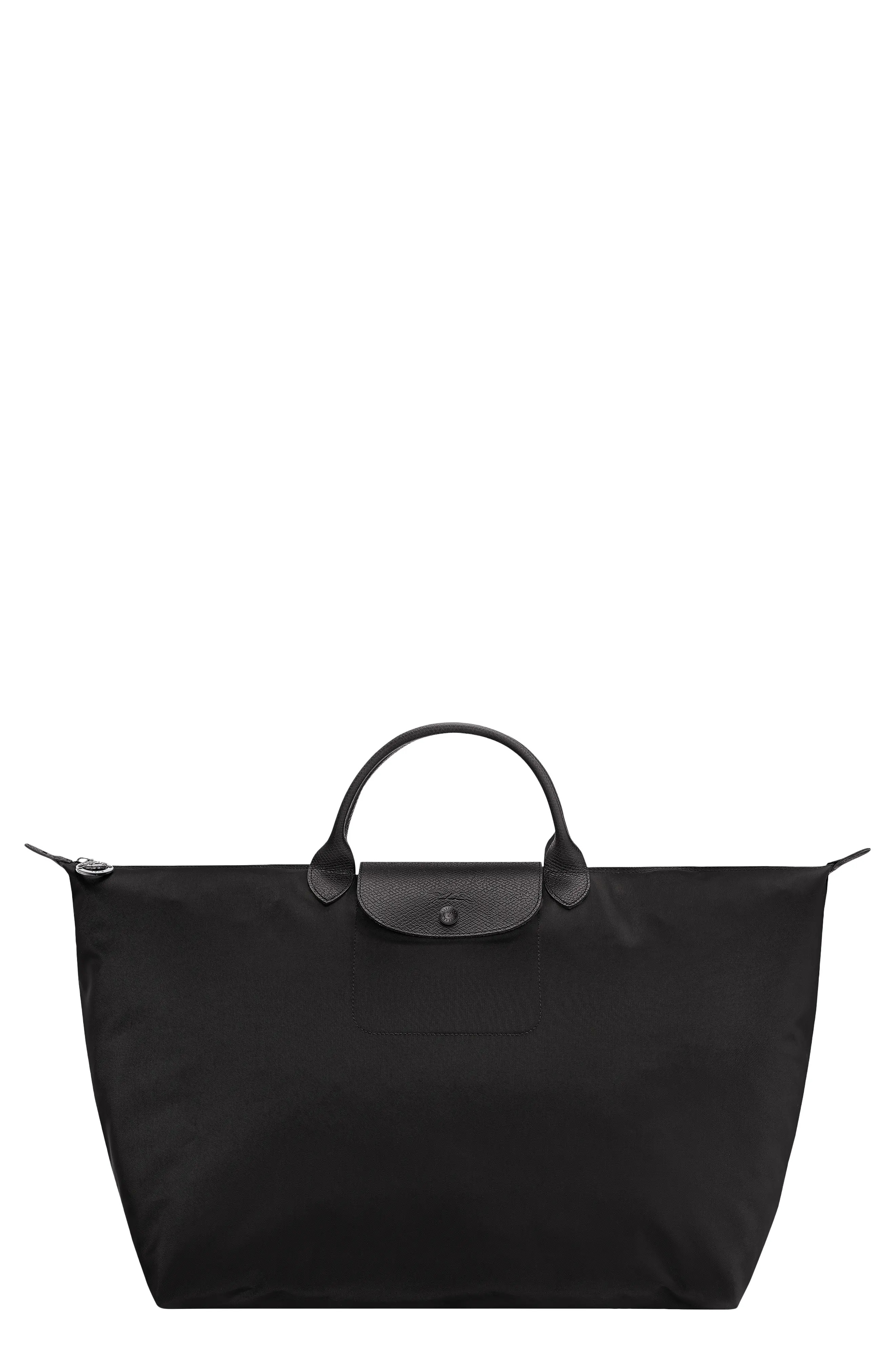 Longchamp Large Le Pliage Recycled Polyamide Travel Bag in Black at Nordstrom | Nordstrom