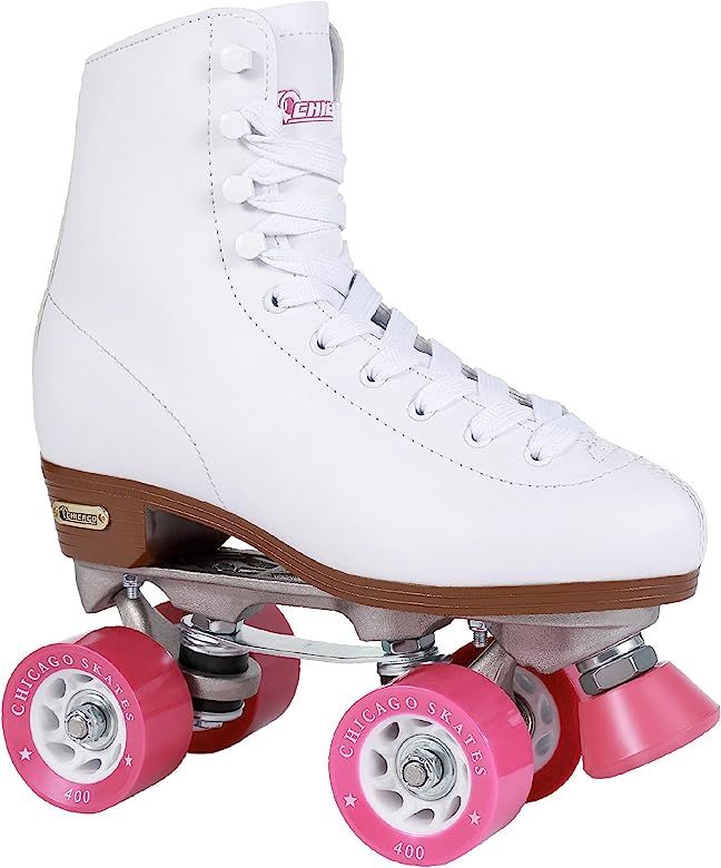 CHICAGO Women's and Girl's Classic Roller Skates - Premium White Quad Rink Skates | Amazon (US)