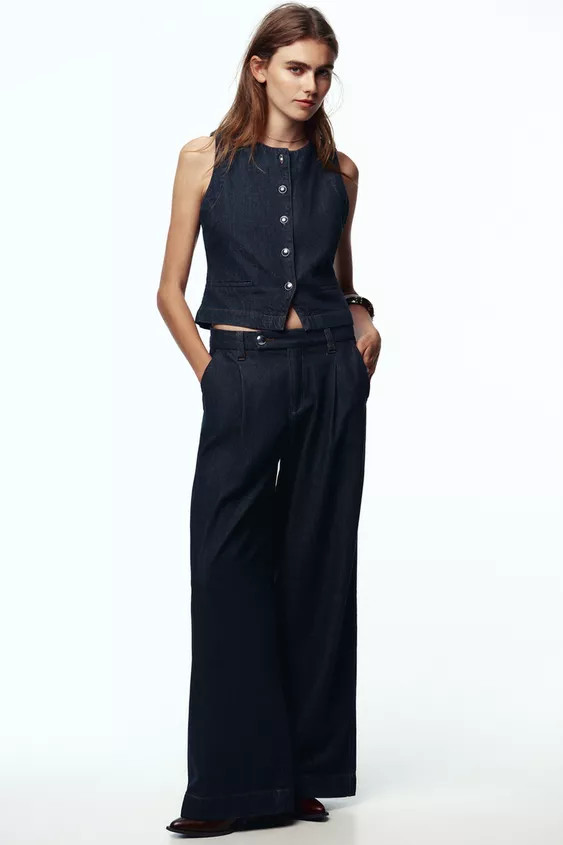 Z1975 FITTED DENIM VEST | Zara US