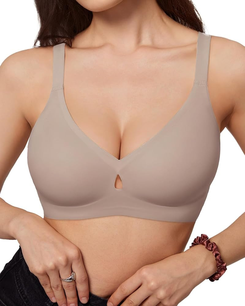LUCKMEEY Bras for Women No Underwire Wireless Bras - Seamless Push Up Full Coverage Bralettes Com... | Amazon (US)
