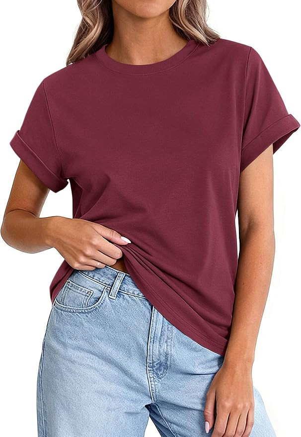 PRETTYGARDEN Womens Summer Tops Short Sleeve Shirts | Amazon (US)