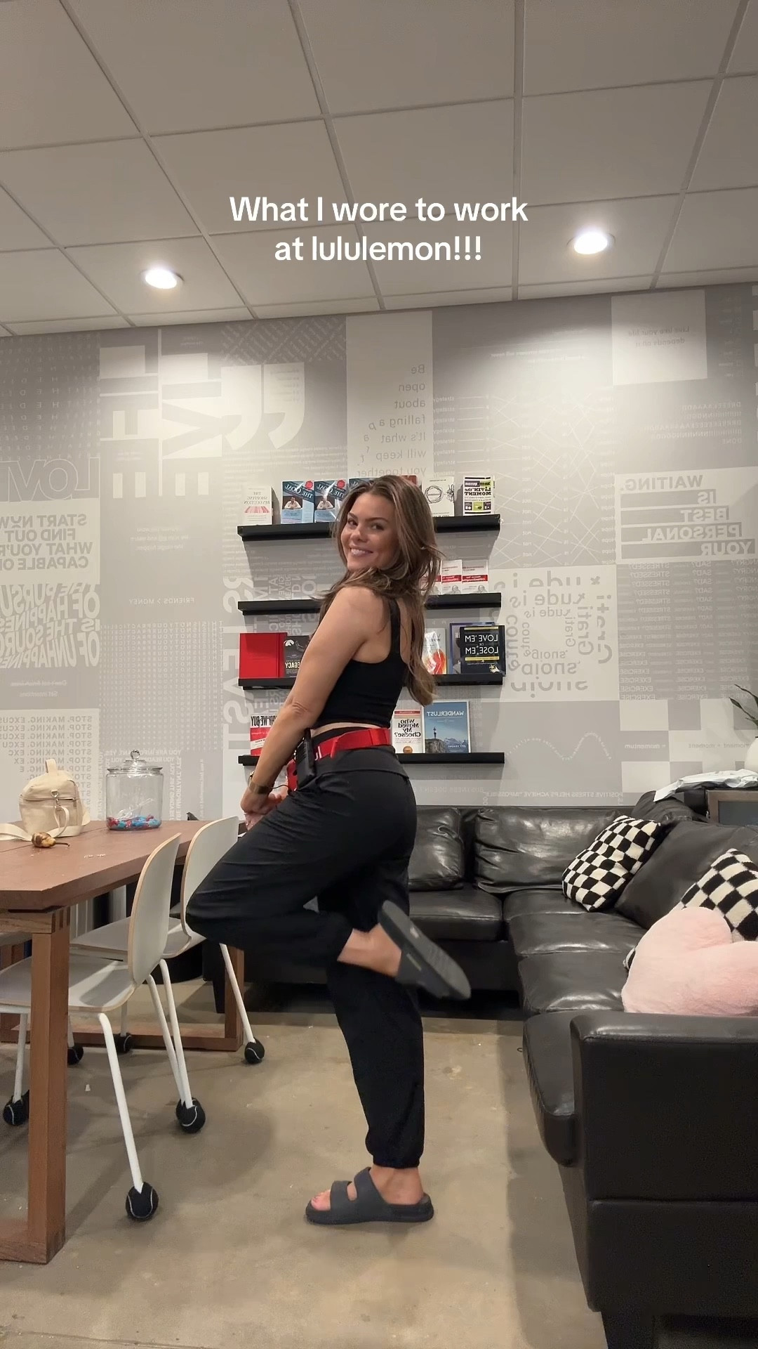 Lululemon fold over lightweight joggers and sandals 

#LTKActive #LTKShoeCrush #LTKFindsUnder100