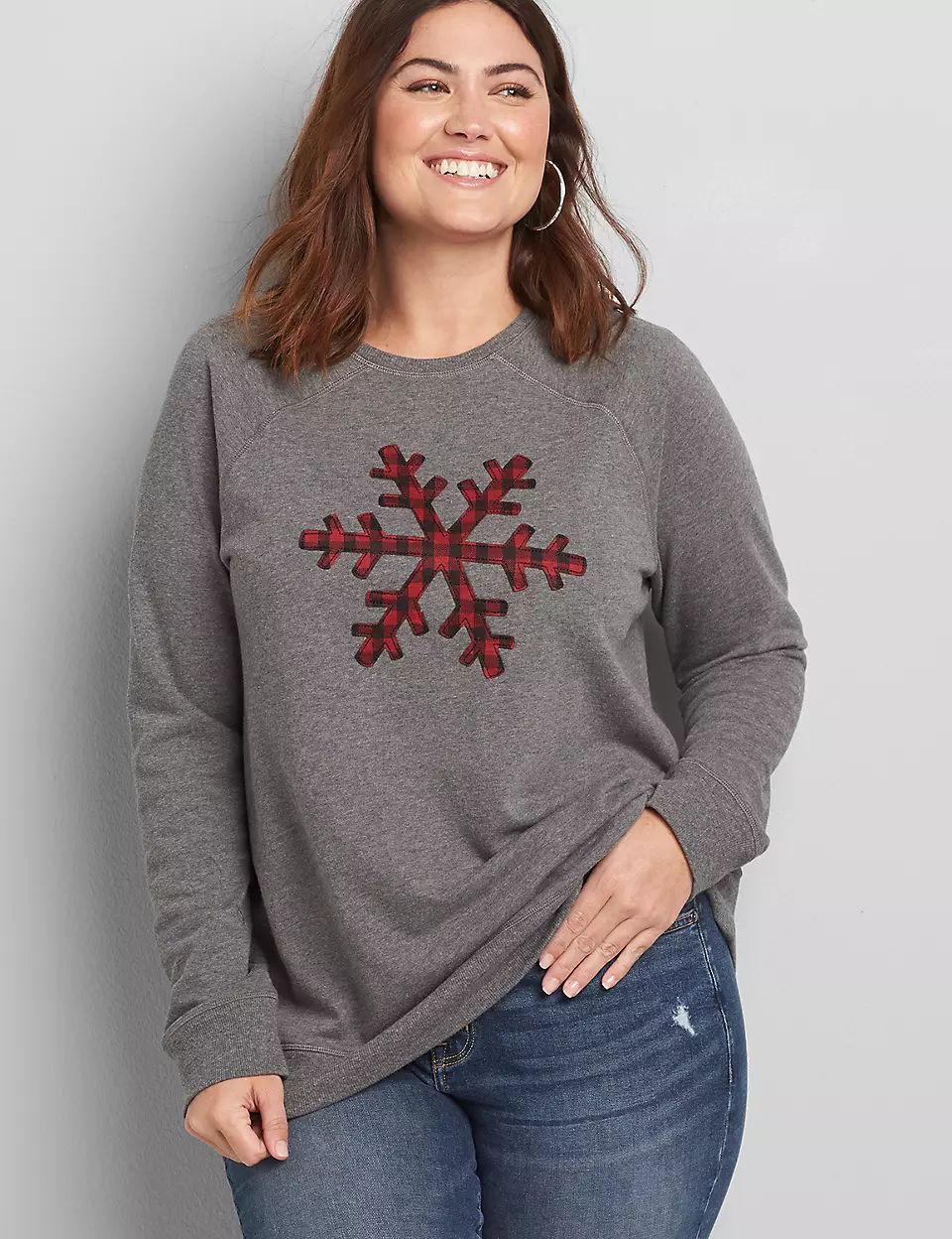 Snowflake Applique Sweatshirt | Lane Bryant (US)