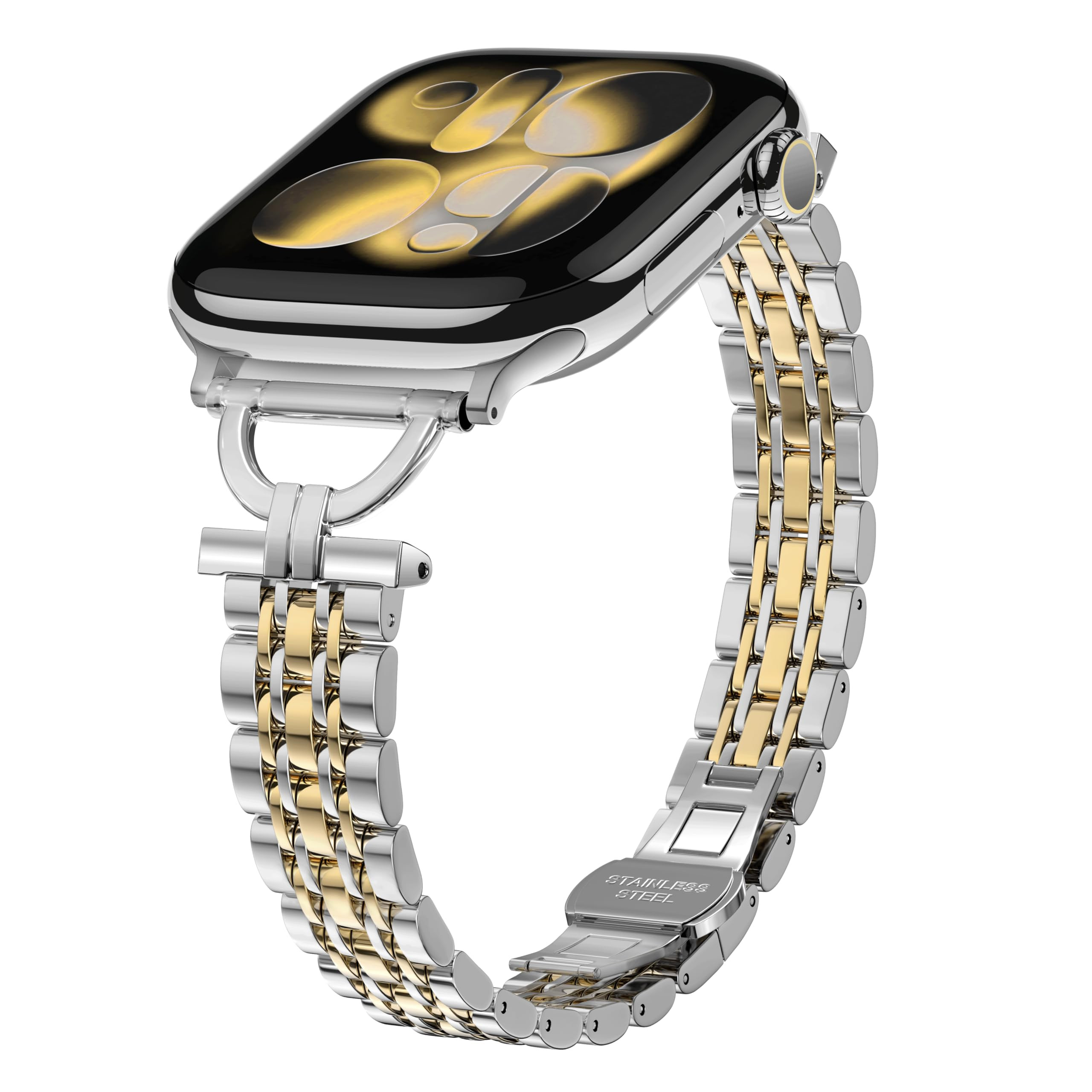 Slim Stainless Steel Band Compatible with Apple Watch Series 11/10/9/8/7/6/5/4 42mm 41mm 40mm 38m... | Amazon (US)