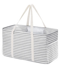 Lifewit Extra Large Tote Bag, Reusable Grocery Bags with Metal Wire Frame and Handles, Standing U... | Amazon (US)