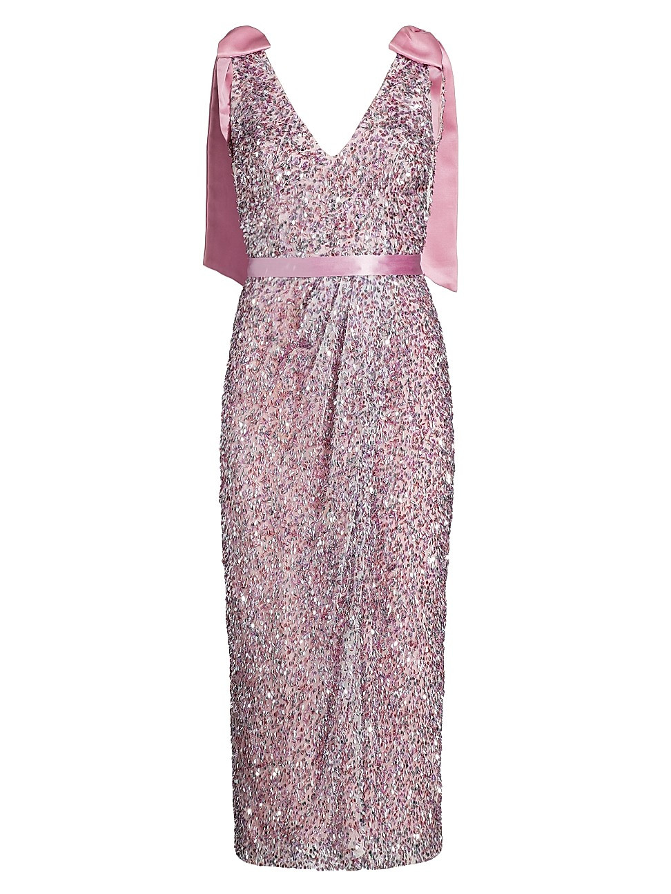 Ella Sequin Shoulder Bow Dress | Saks Fifth Avenue