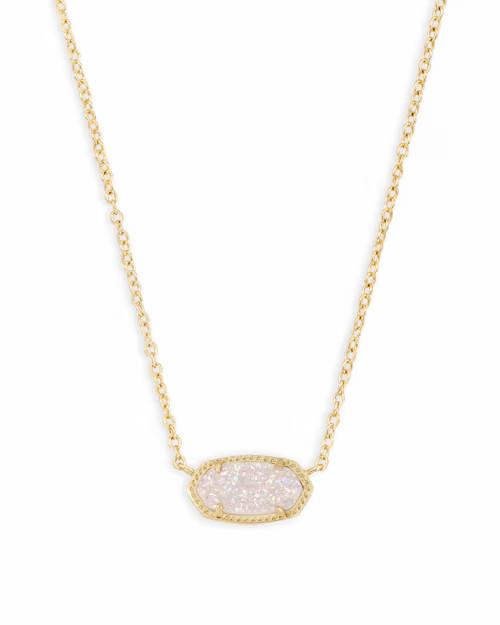 Elisa Gold Pendant Necklace in Iridescent Drusy | Kendra Scott