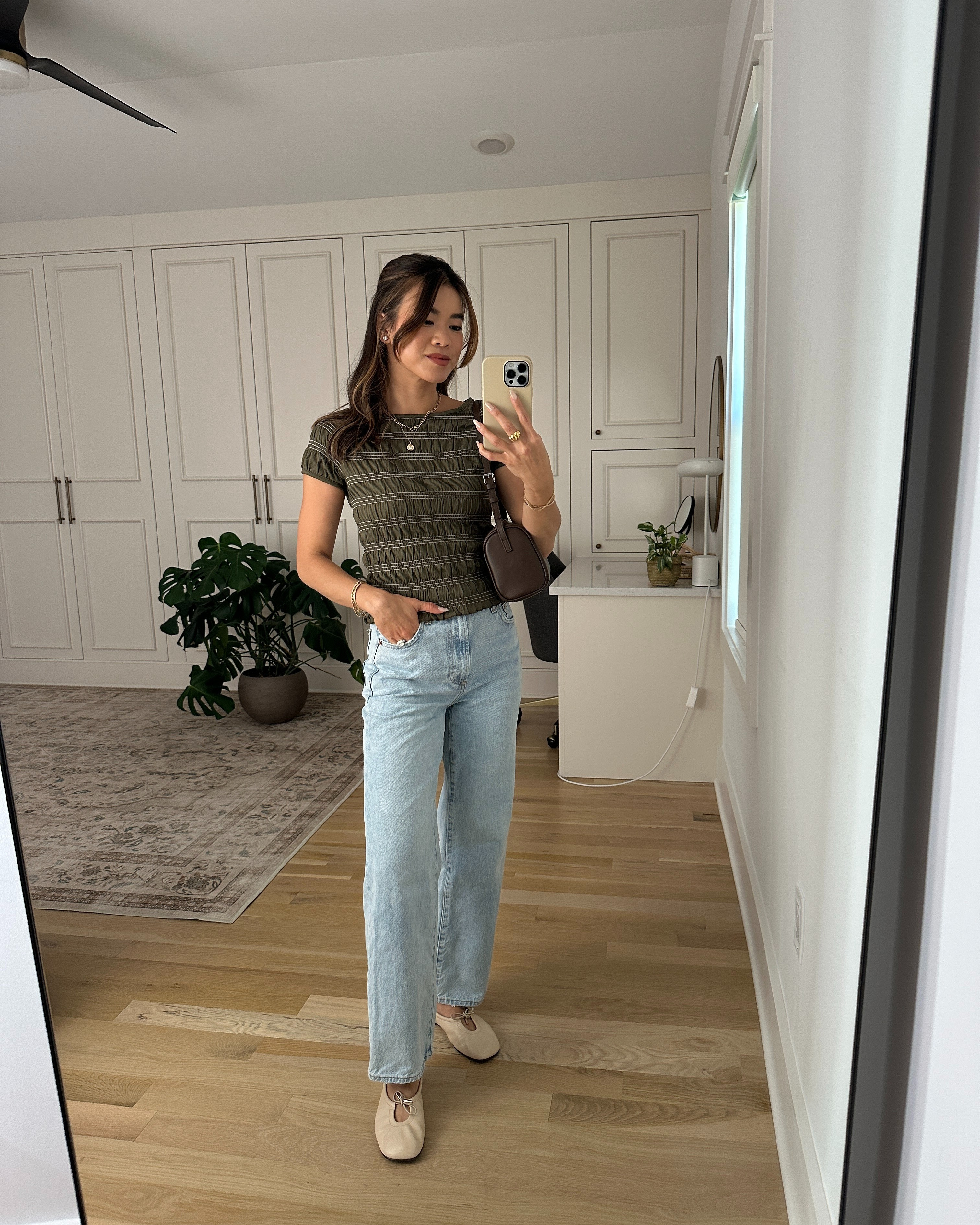 These are perfect petite jeans from @Aritzia! They fit me perfectly (I’m 5’2).

Sizing info:
Madewell Smocked Short Sleeve Top (Size XS in Faded Ivy w/ White Stitch) Aritzia Denim Forum The Farrah Hi-Rise Wide Ankle Jean (Size 24 in Vintage Light Blue)

Petite style, petite fashion, mom outfit, mom style, petite pants, petite outfit ideas, petite outfits, best pants for petite, petite denim, spring style, spring outfits, beach outfits, vacation outfits, summer outfits, Summer style, summer trends, shopbop, shopbop order, petite summer clothes, petite friendly outfits, Madewell top, blue jeans, summer jeans,

#LTKootd #LTKSeasonal #LTKPetite