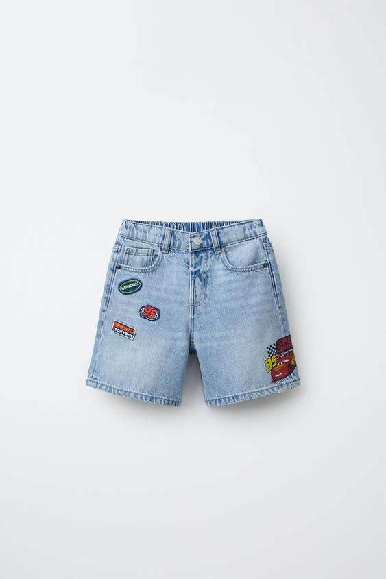 CARS LIGHTNING MCQUEEN © DISNEY PATCH DENIM SHORTS | Zara US