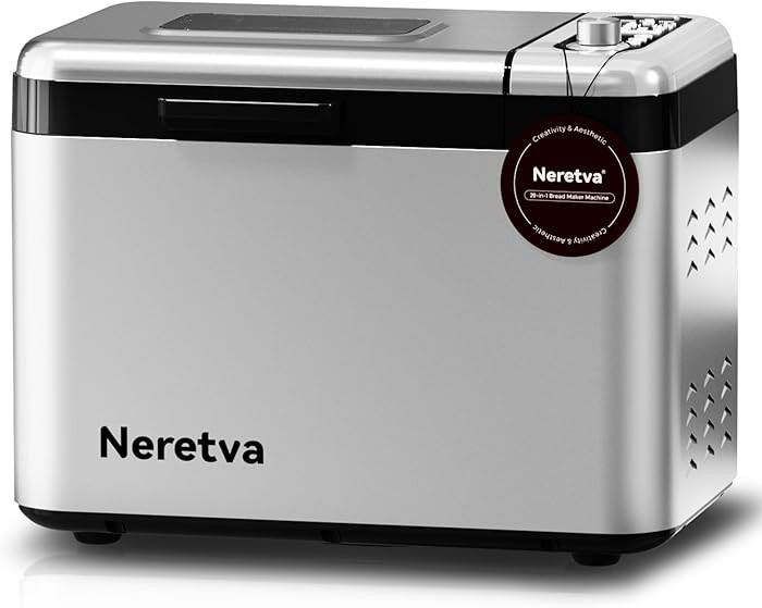 Neretva Bread Maker, 3.3LB Larger Bread Machine 15-in-1 Stainless Steel & Nonstick Ceramic Pan & ... | Amazon (US)