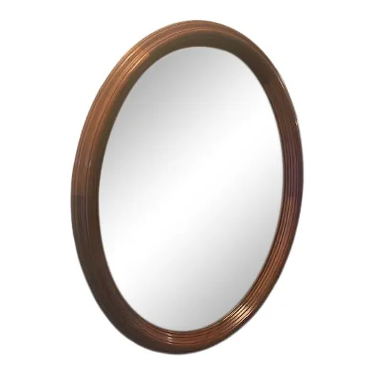 1950s Stickley Cherry Oval Wall Mirror | Chairish