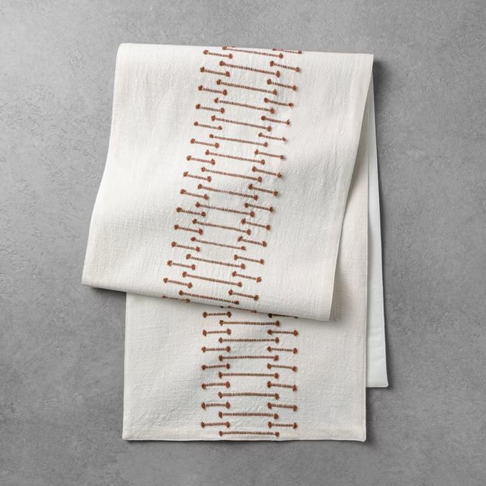 Texture Dash Table Runner Pumpkin Brown / Sour Cream - Hearth & Hand™ with Magnolia | Target